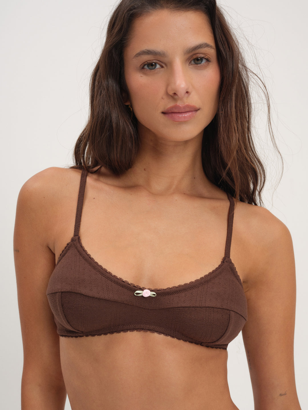 For Love and Lemons Elliana Bralette - Chocolate