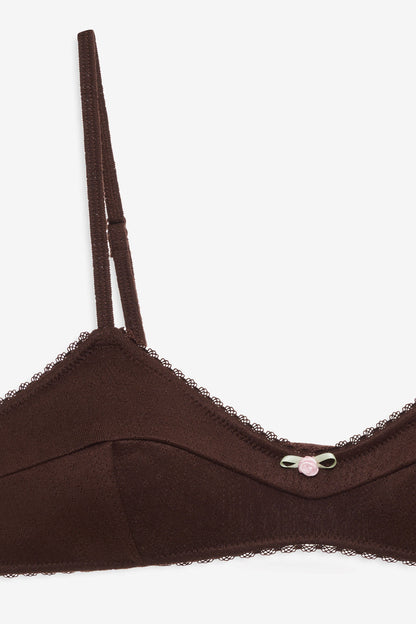 For Love and Lemons Elliana Bralette - Chocolate