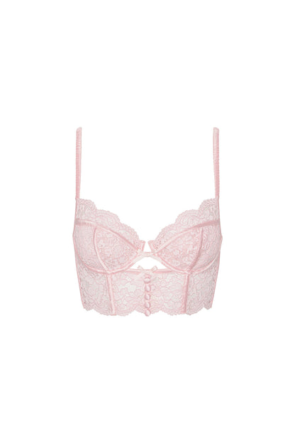 For Love and Lemons Creamsicle Lace Underwire Bra - Pink
