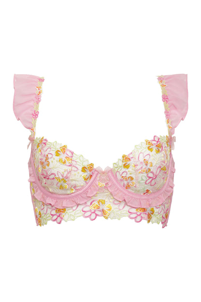 For Love and Lemons Sunset Butterfly Underwire Bra - Pink