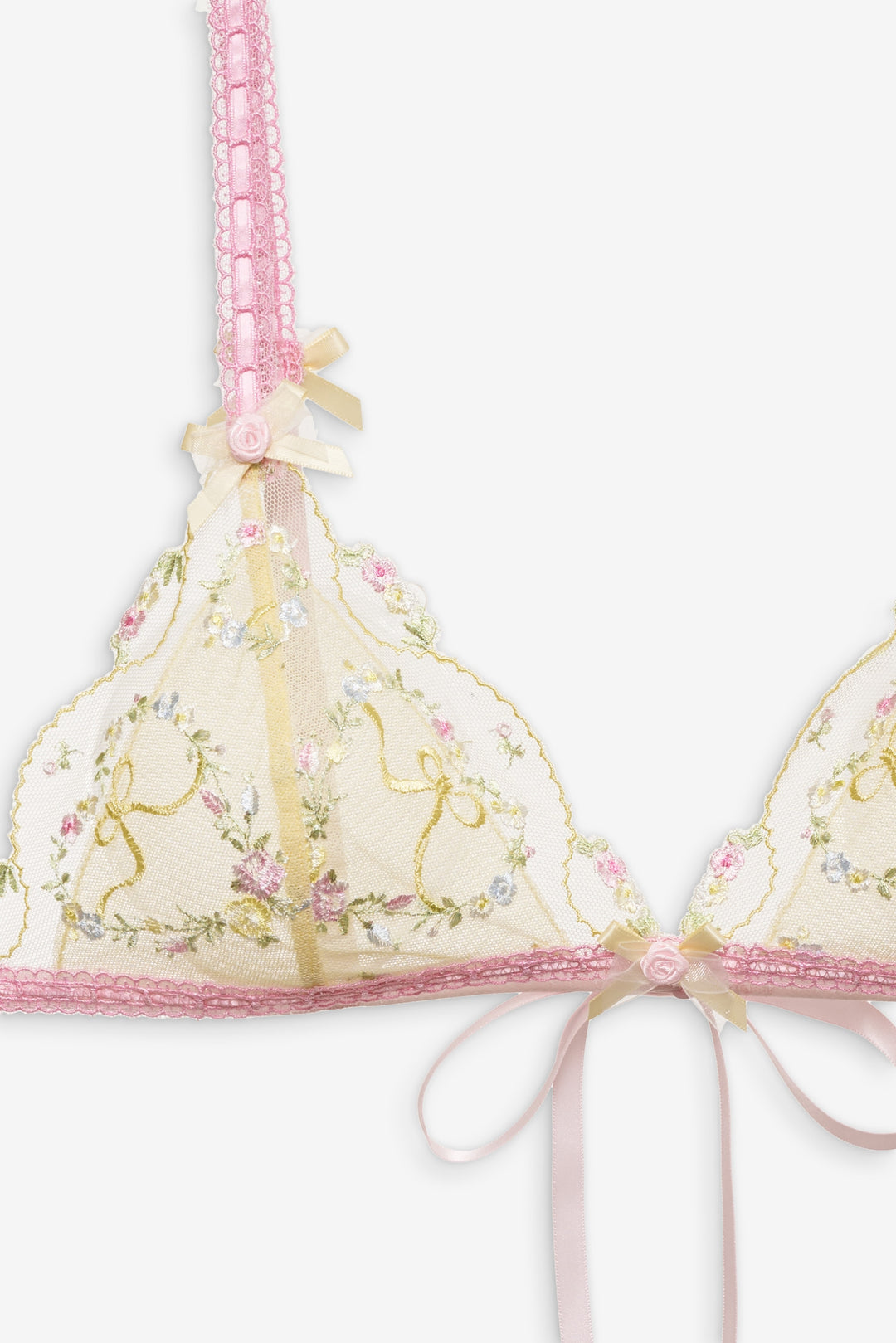For Love and Lemons Sunny Bouquet Bralette - Multi Yellow