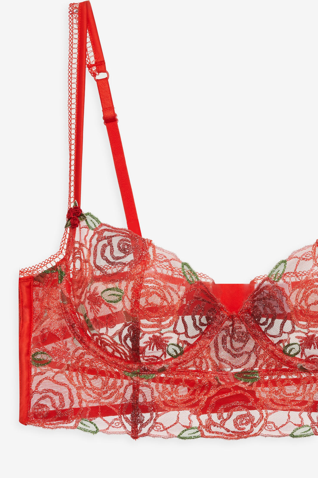 For Love and Lemons Gene Underwire Bra - Red