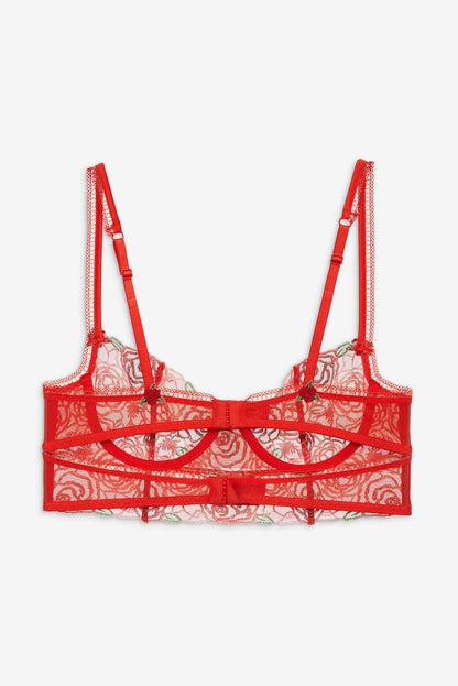 For Love and Lemons Gene Underwire Bra - Red