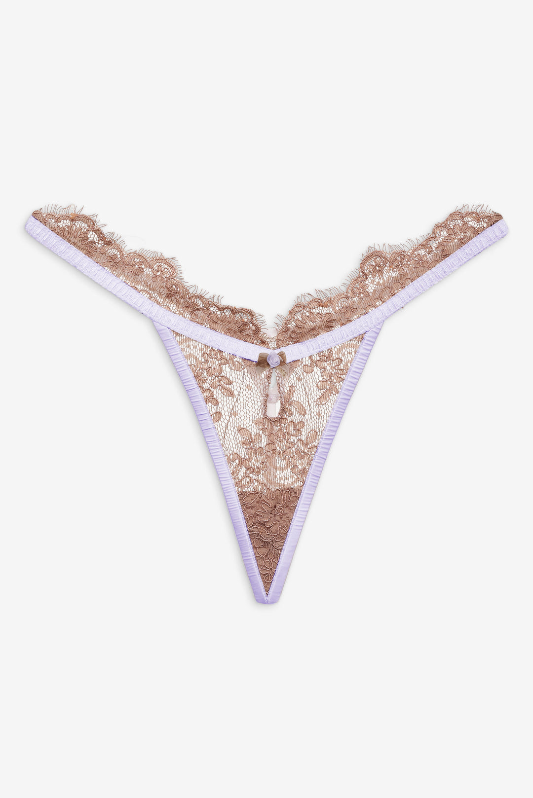 For Love and Lemons Holly Thong Panty - Chocolate