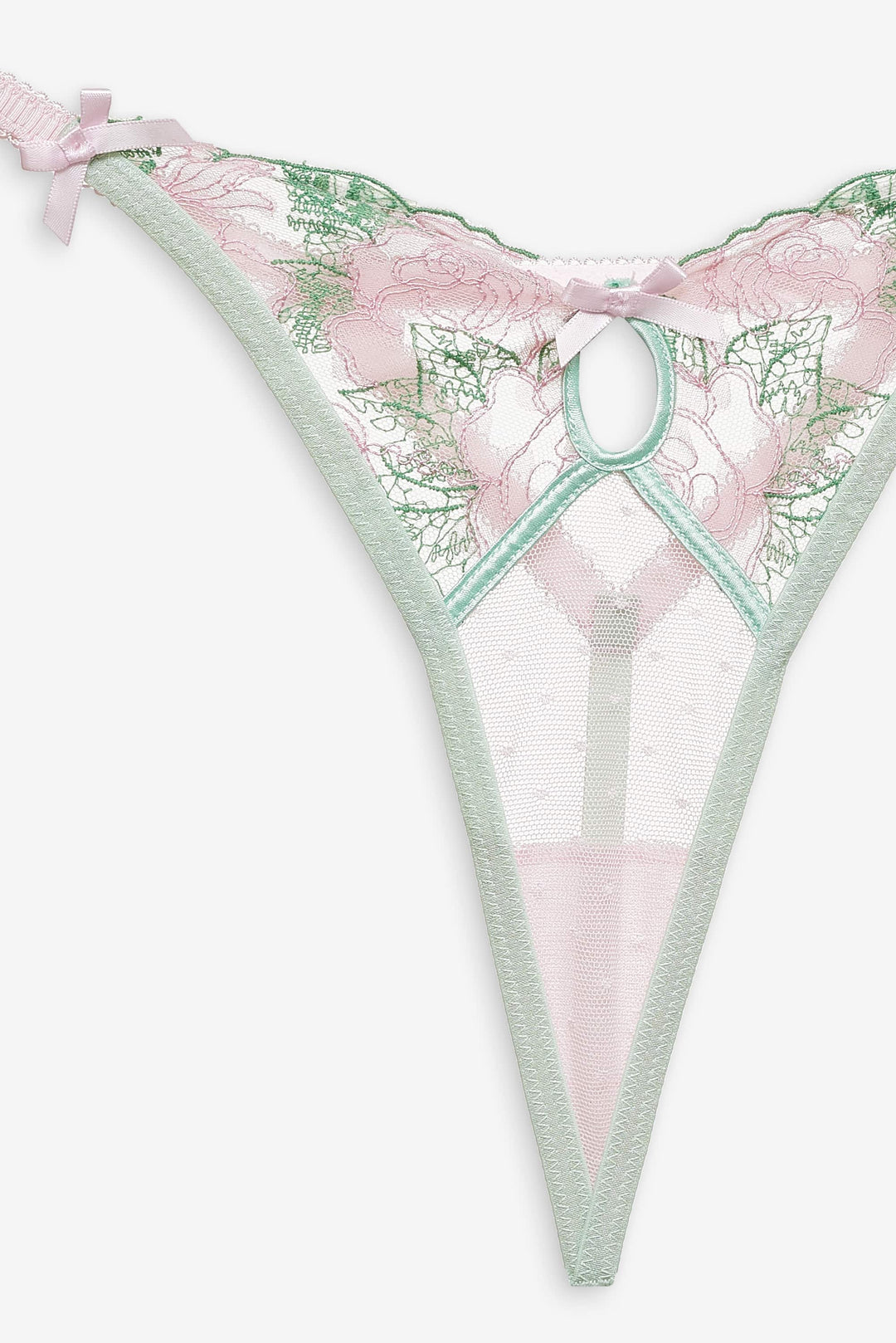 For Love and Lemons Love Story Thong Panty - Green