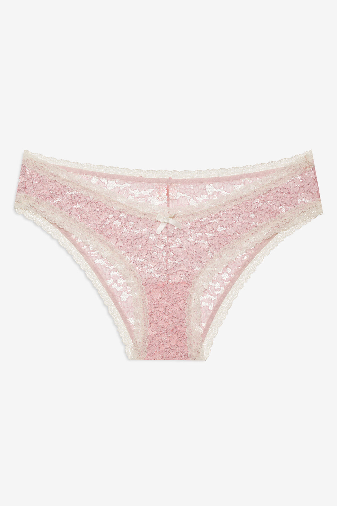 For Love and Lemons Pamela Stretch Lace Cheeky Panty - Pink