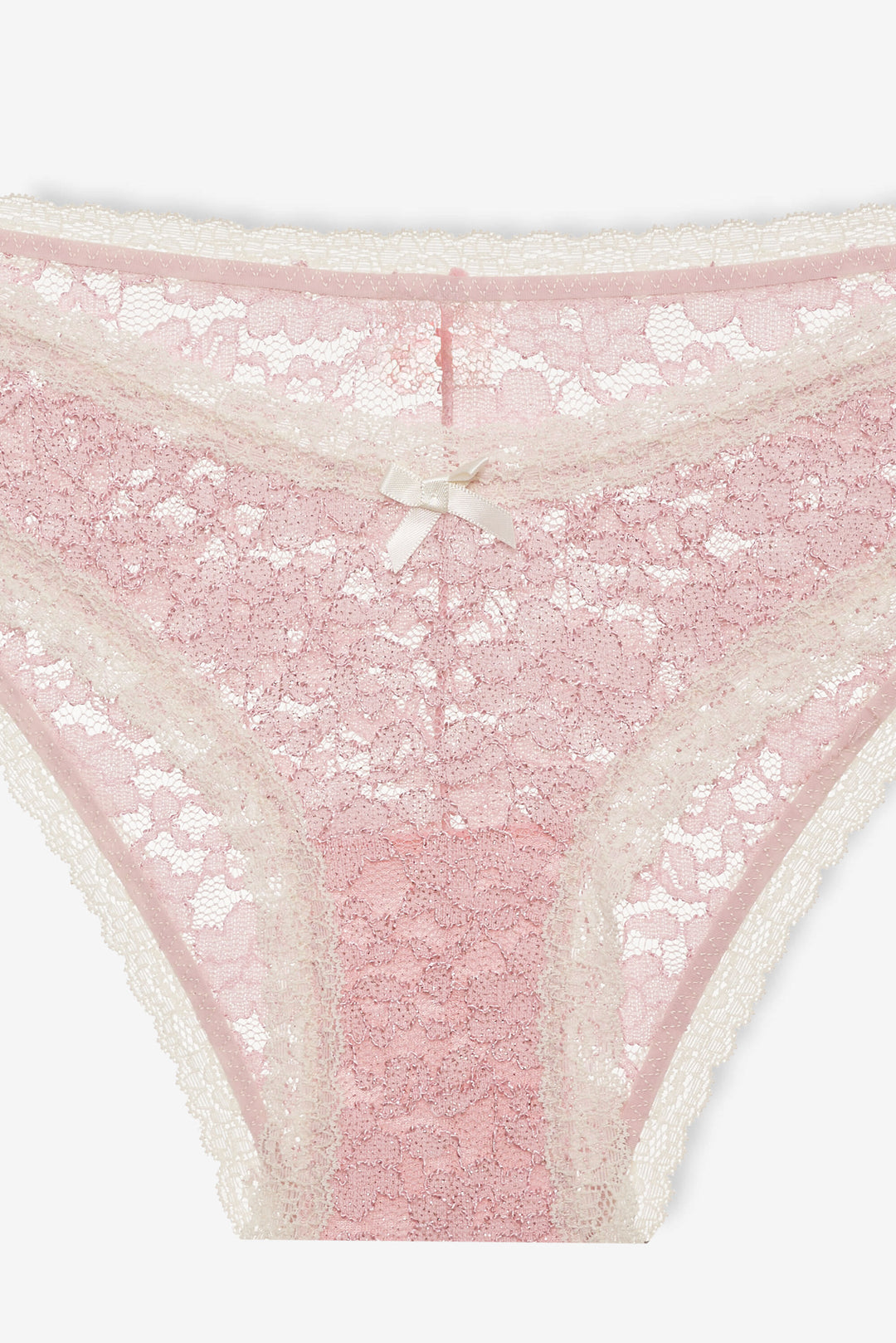 For Love and Lemons Pamela Stretch Lace Cheeky Panty - Pink