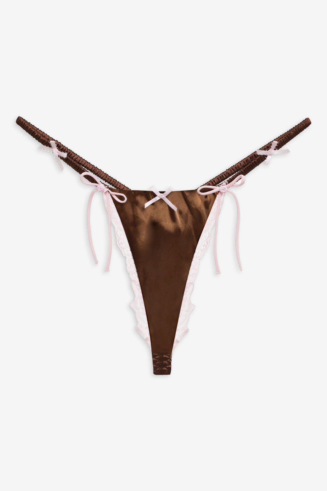 For Love and Lemons Jaden Thong Panty - Chocolate