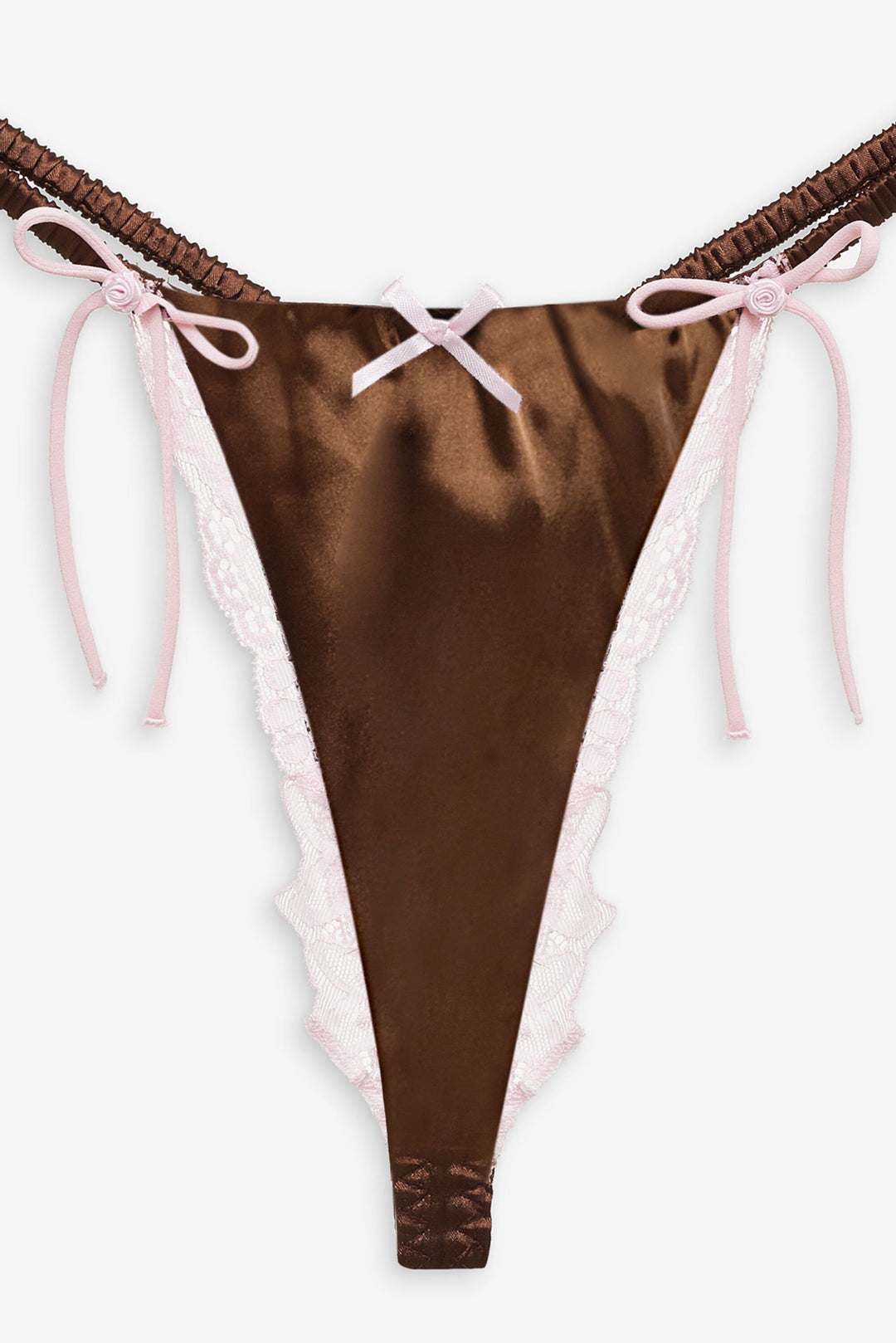 For Love and Lemons Jaden Thong Panty - Chocolate