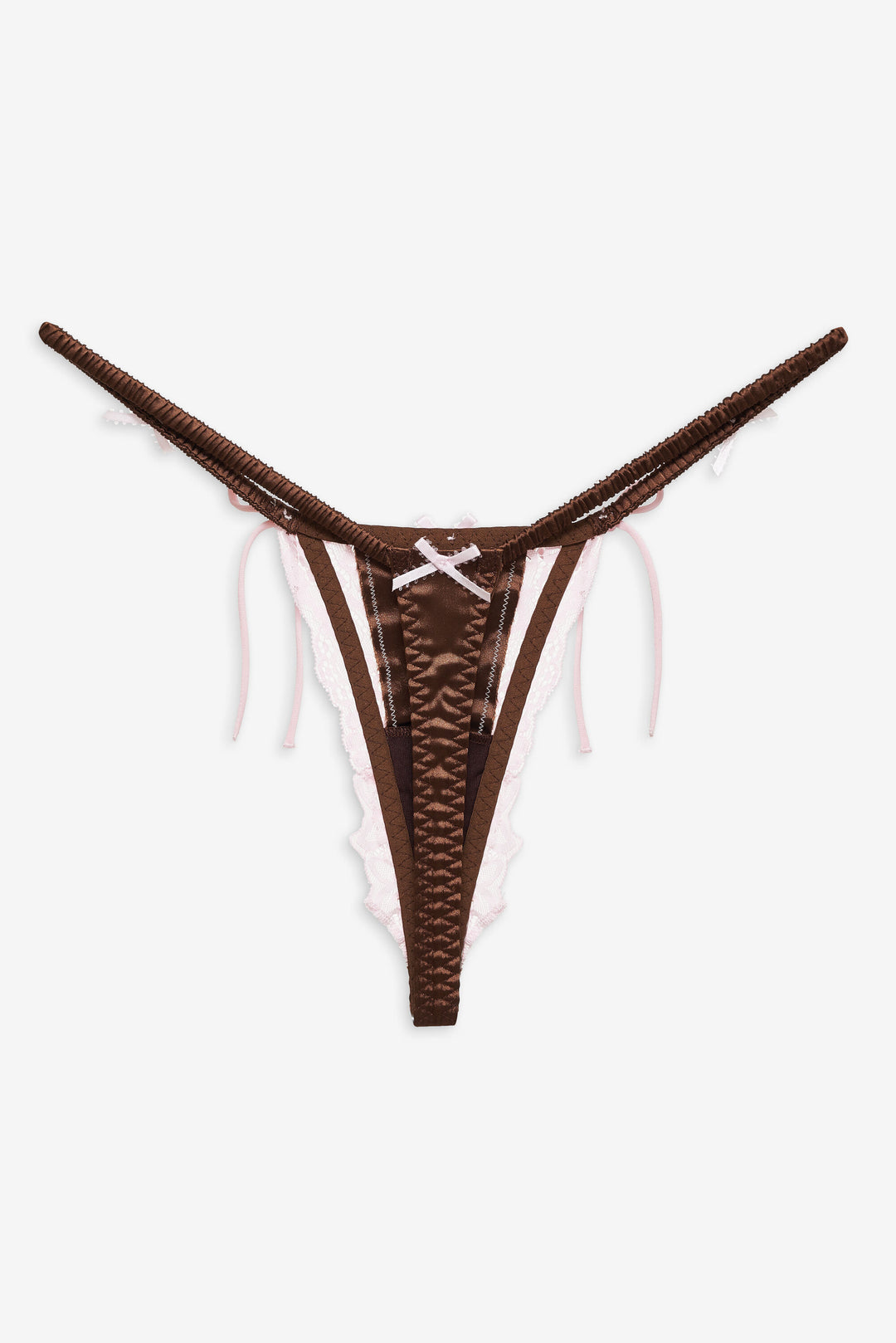 For Love and Lemons Jaden Thong Panty - Chocolate