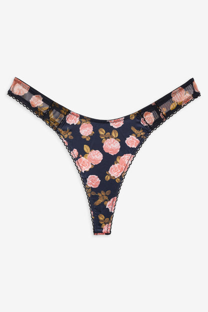 For Love and Lemons Kayla Thong Panty - Navy