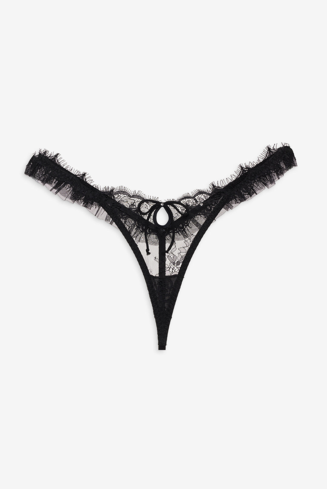 For Love and Lemons Sonja Thong Panty - Black