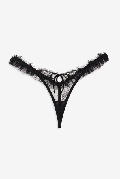 For Love and Lemons Sonja Thong Panty - Black