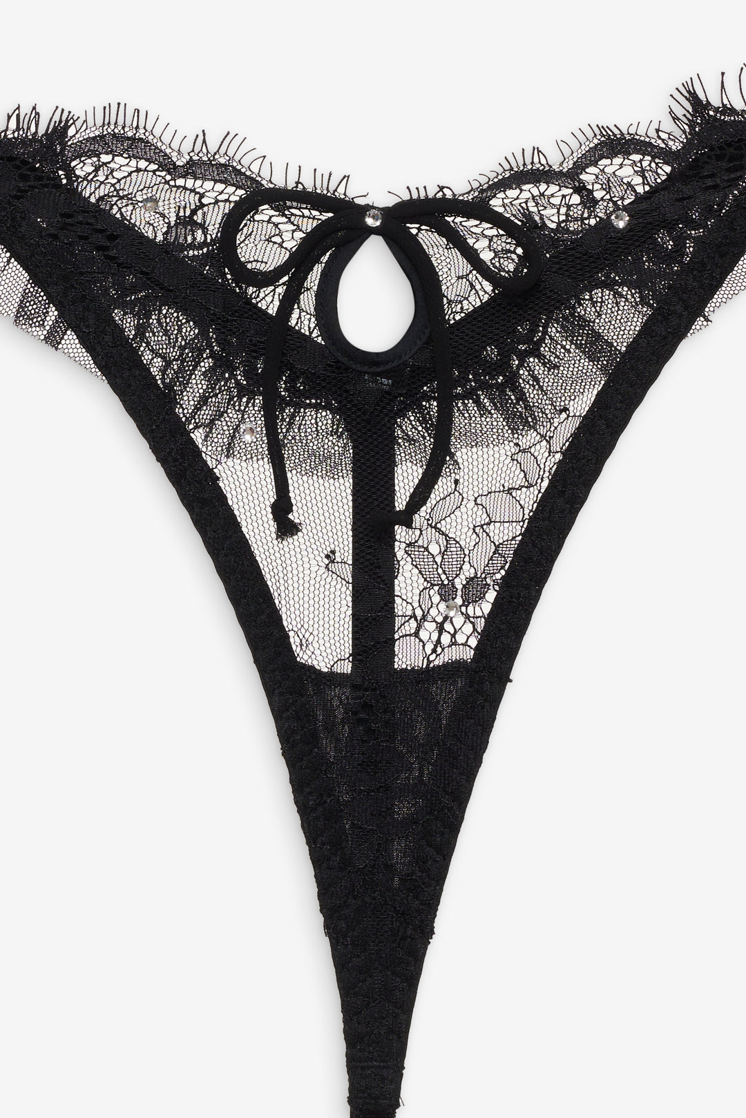 For Love and Lemons Sonja Thong Panty - Black
