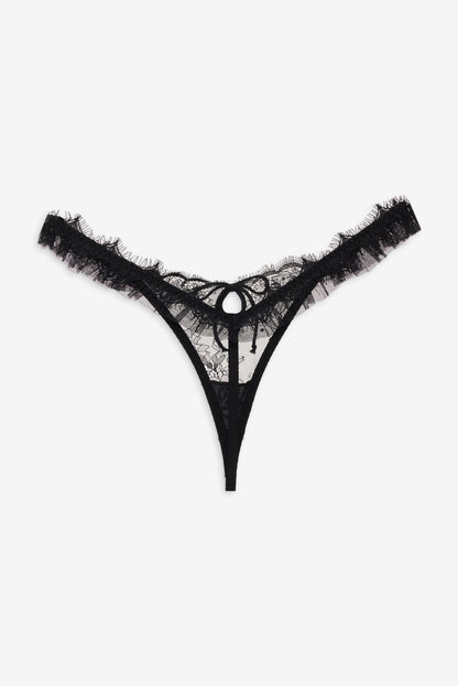 For Love and Lemons Sonja Thong Panty - Black