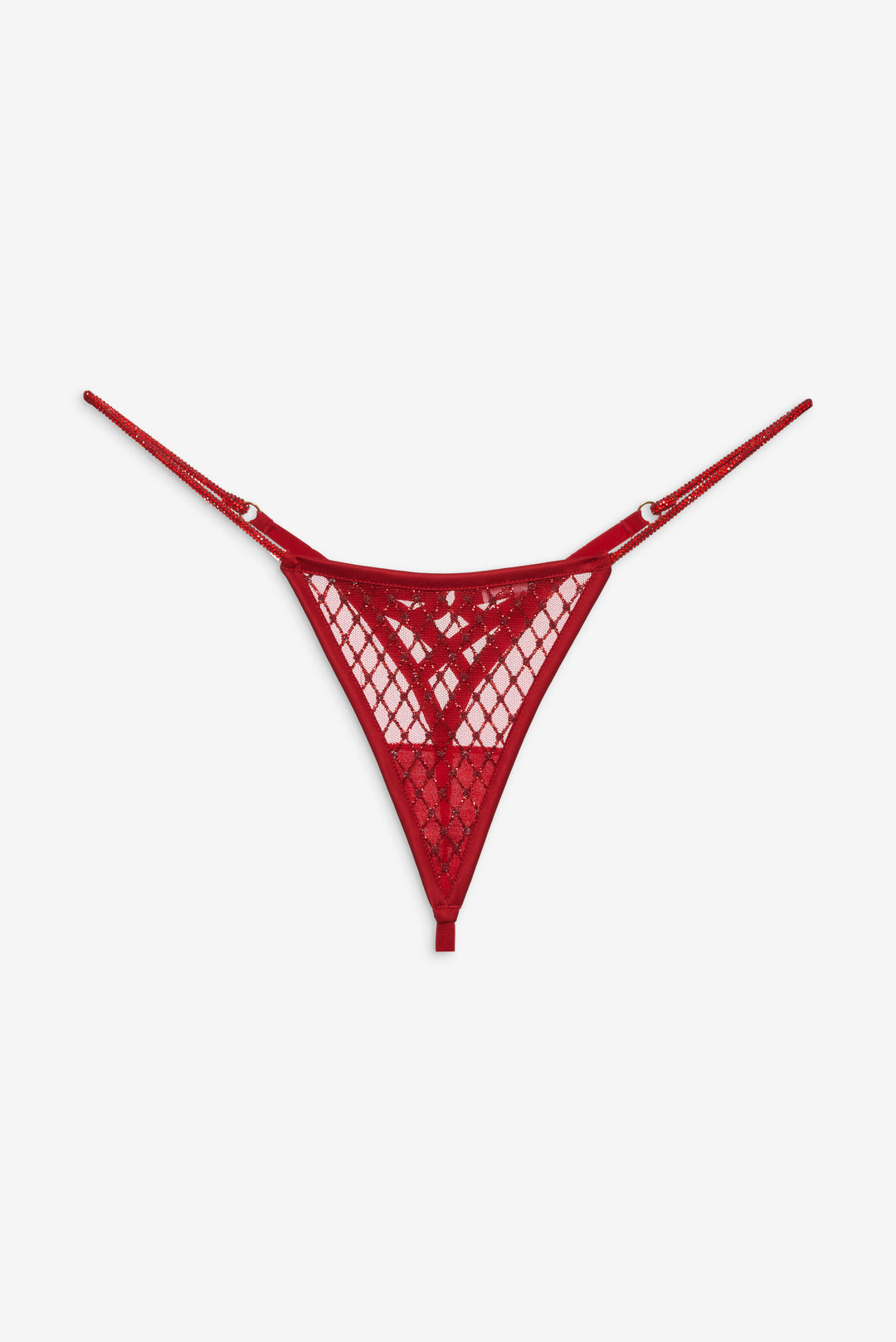 For Love and Lemons Glitter Thong Panty - Red