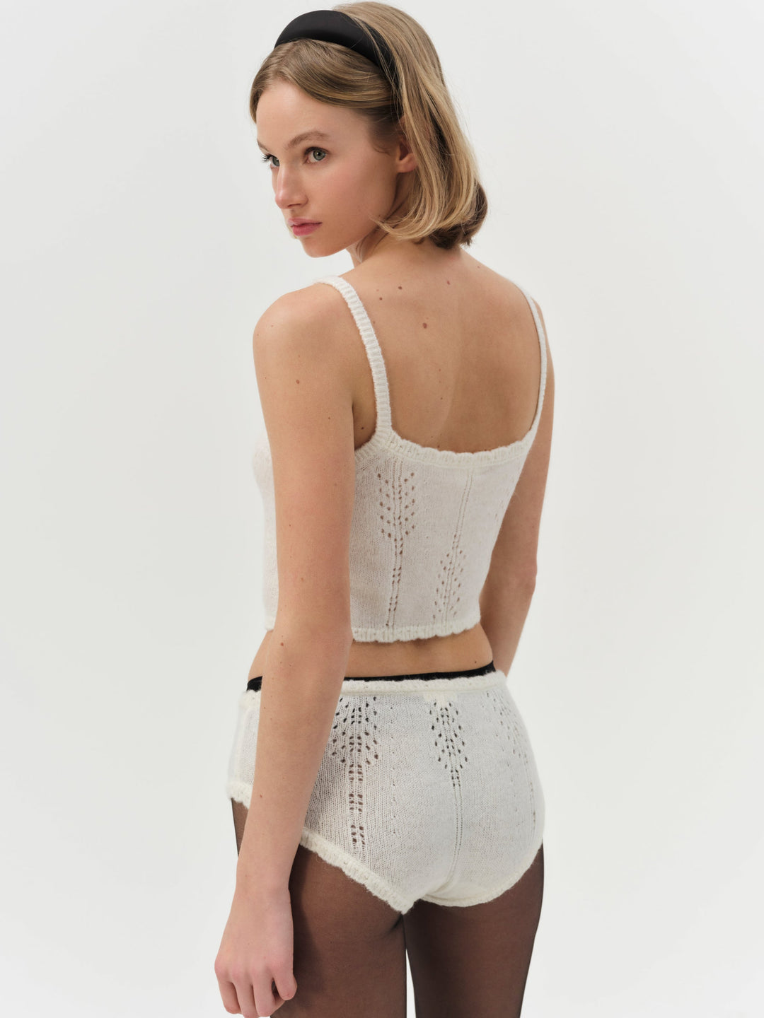 For Love and Lemons London Knit Panty - Cream