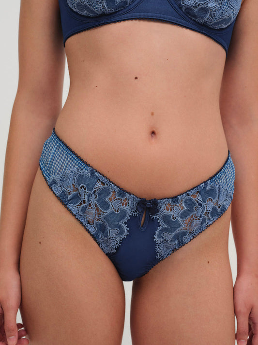 For Love and Lemons Denim Hearts High Waisted Panty - Blue