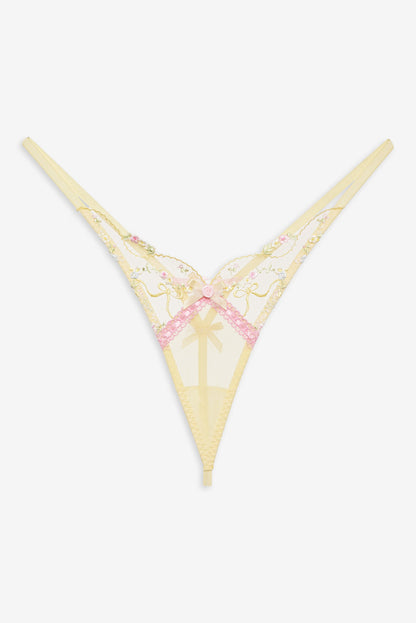 For Love and Lemons Sunny Bouquet Thong Panty - Multi Yellow
