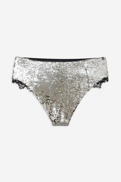 For Love and Lemons Maia High-waist Panty - Silver