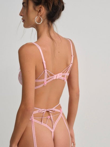 For Love and Lemons Dainty Daphne Garter Belt - Pink
