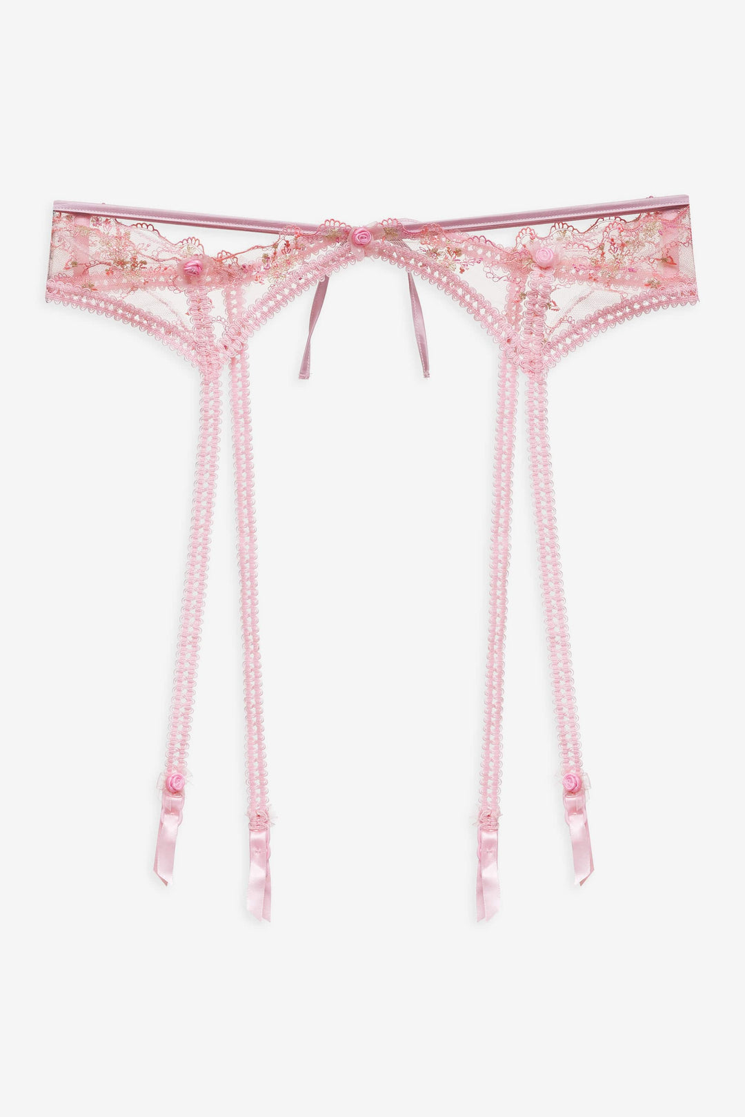 For Love and Lemons Dainty Daphne Garter Belt - Pink