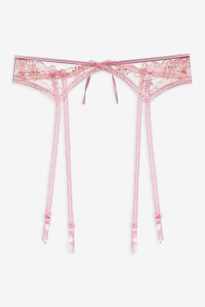 For Love and Lemons Dainty Daphne Garter Belt - Pink