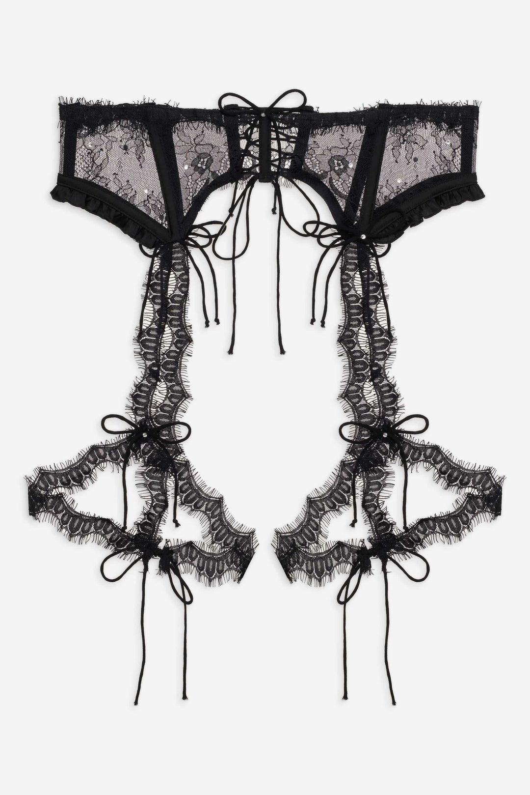 For Love and Lemons Sonja Garter Belt - Black