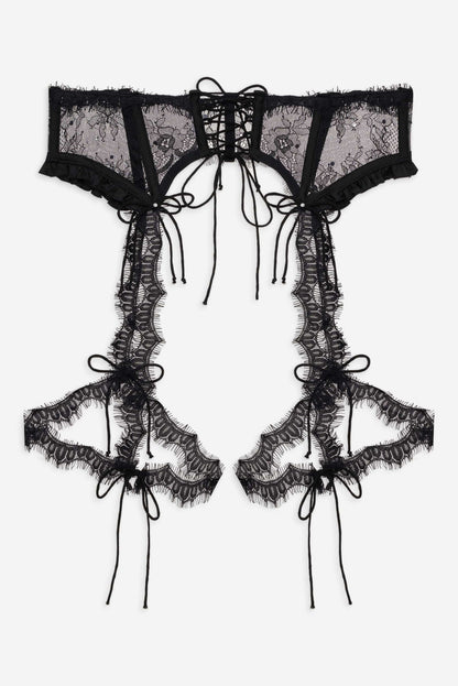 For Love and Lemons Sonja Garter Belt - Black
