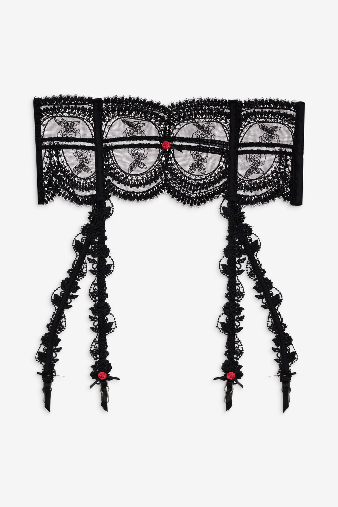 For Love and Lemons Roxanne Garter Belt - Black