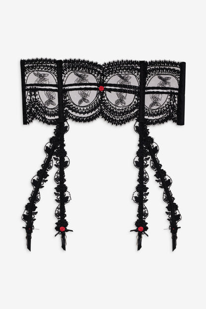 For Love and Lemons Roxanne Garter Belt - Black
