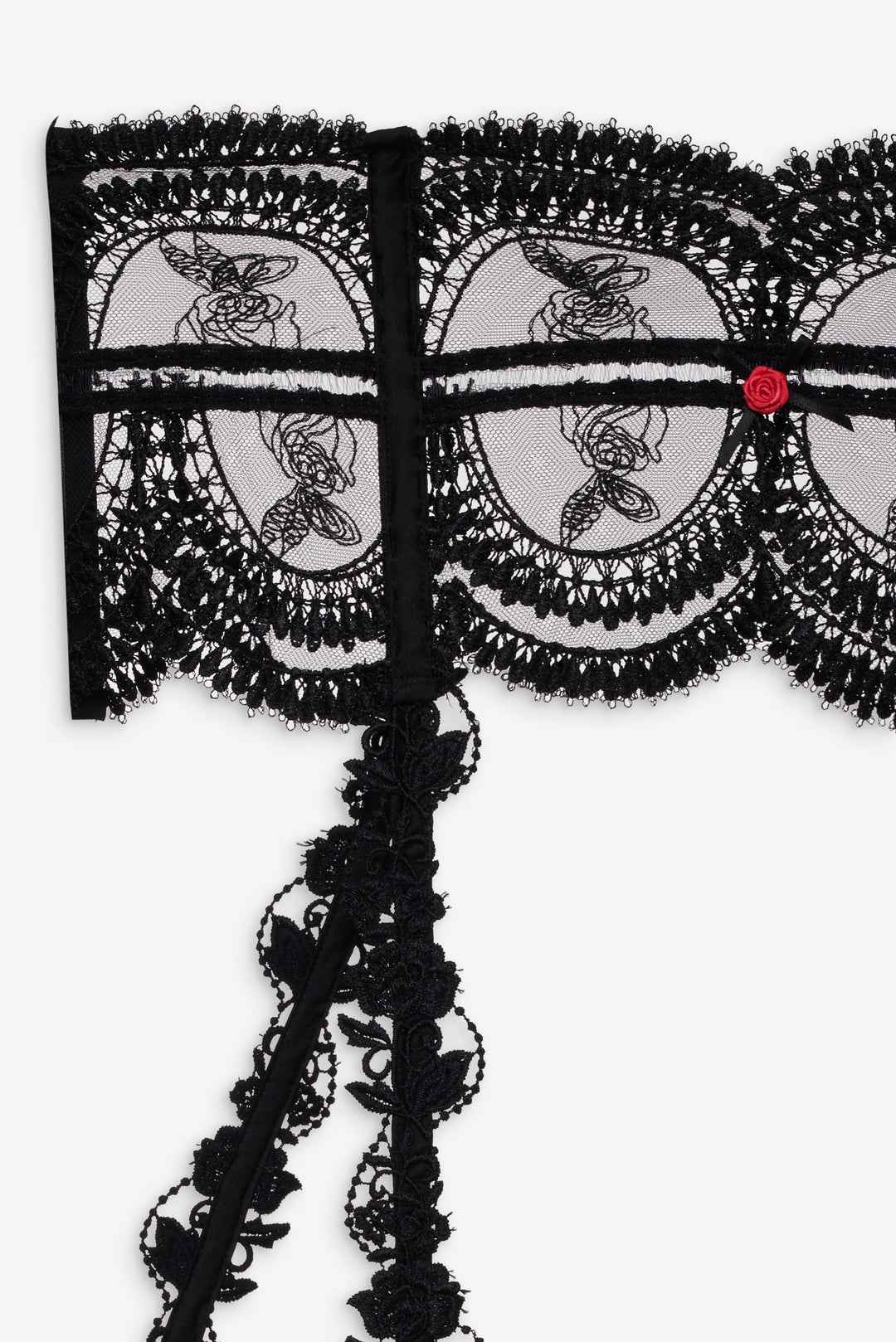 For Love and Lemons Roxanne Garter Belt - Black