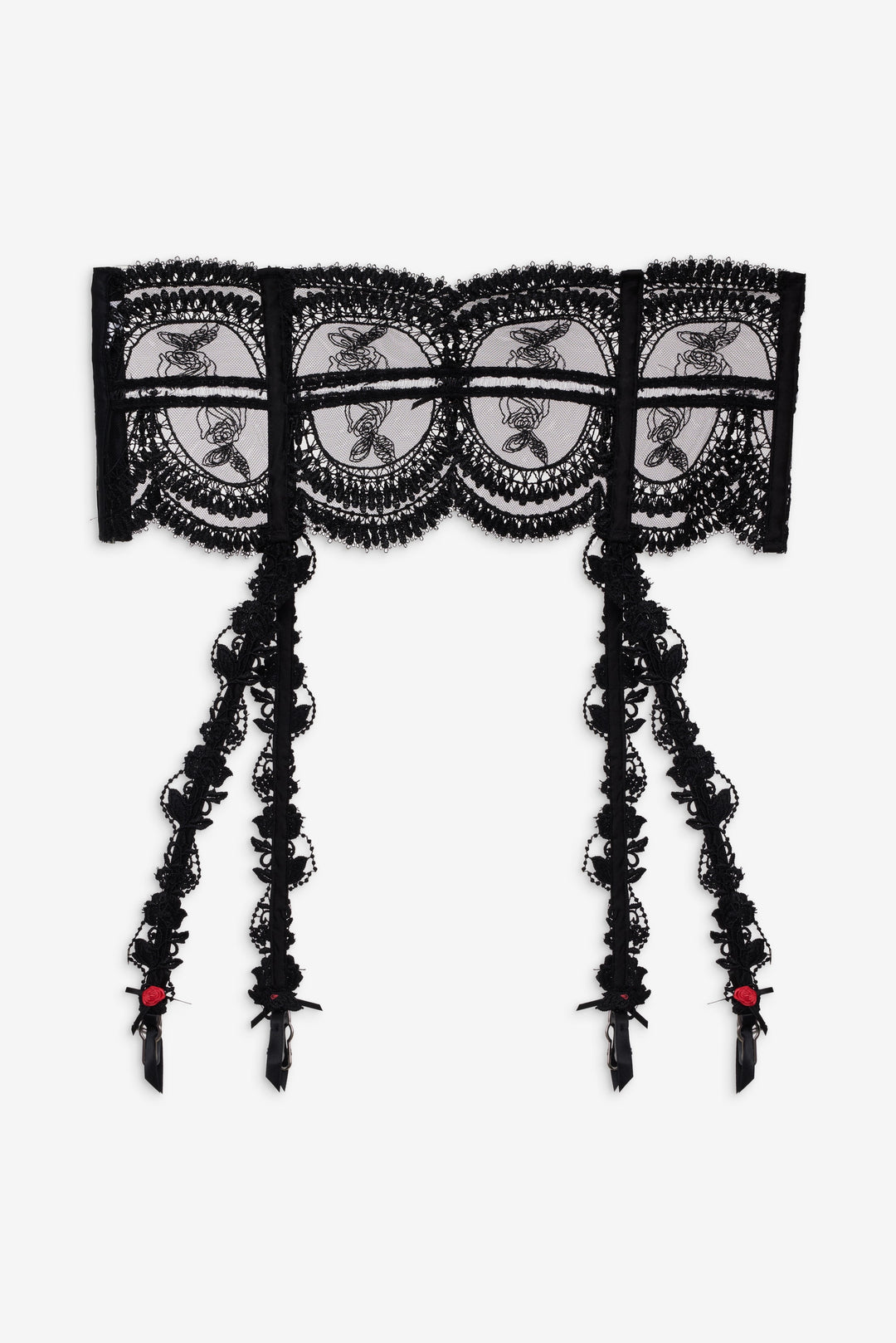 For Love and Lemons Roxanne Garter Belt - Black