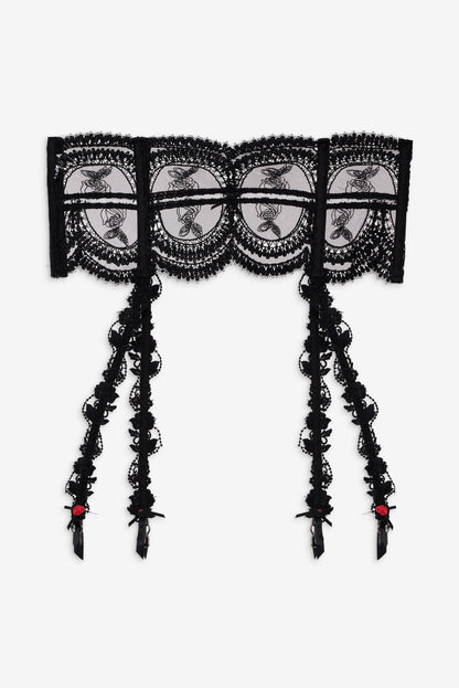 For Love and Lemons Roxanne Garter Belt - Black