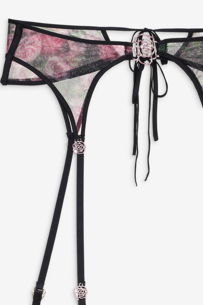 For Love and Lemons Ciara Garter Belt - Black