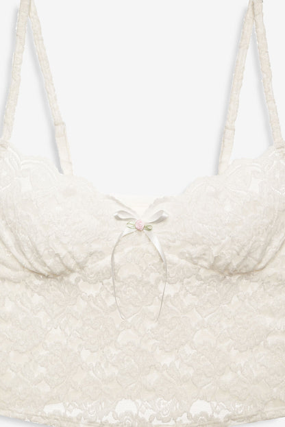 For Love and Lemons Cloud Lace Cami - White