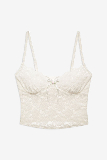 For Love and Lemons Cloud Lace Cami - White