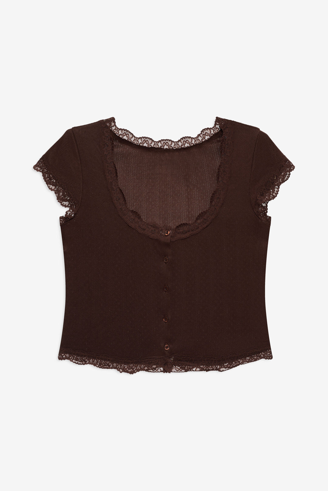 For Love and Lemons Elliana Sleep Top - Chocolate