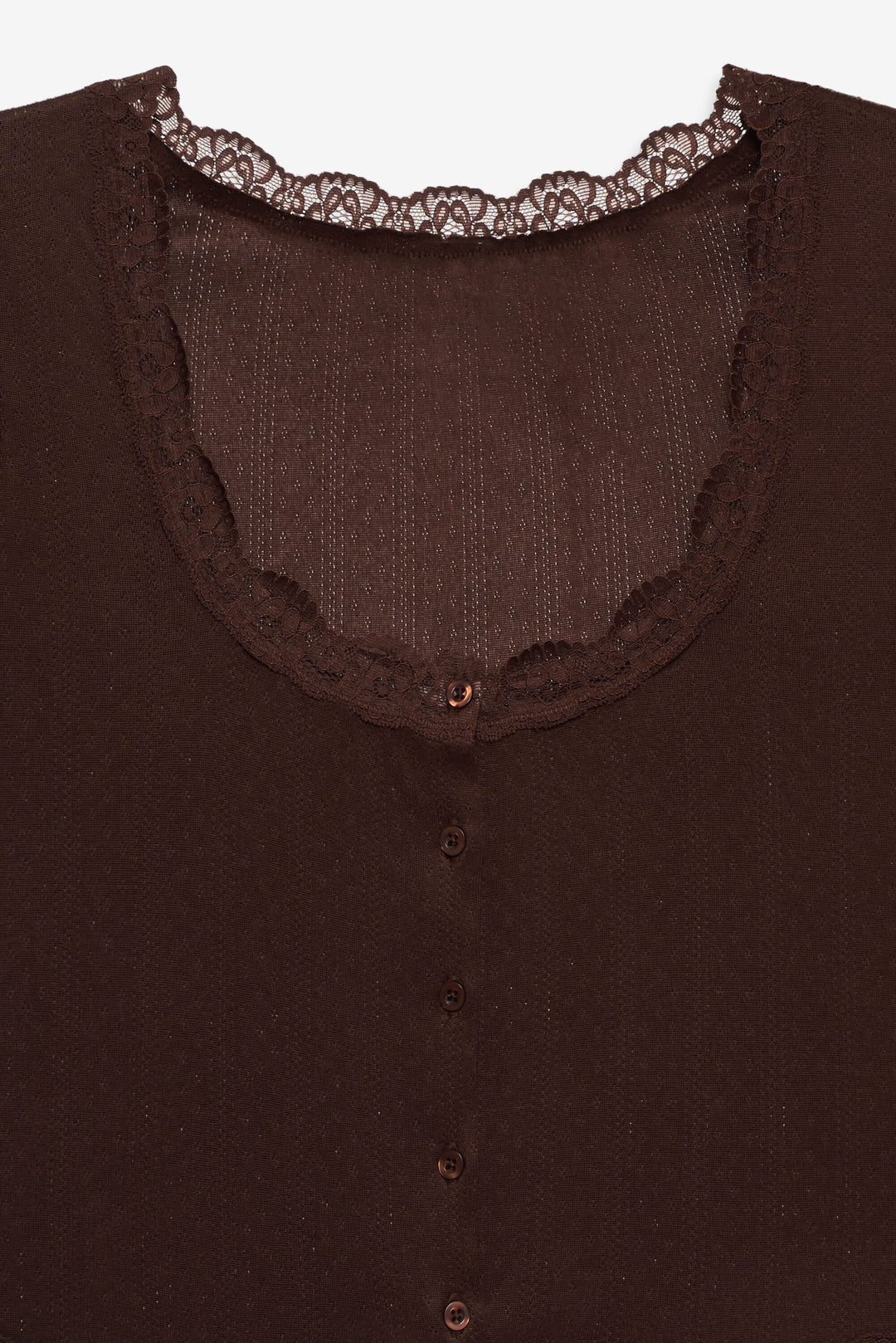For Love and Lemons Elliana Sleep Top - Chocolate