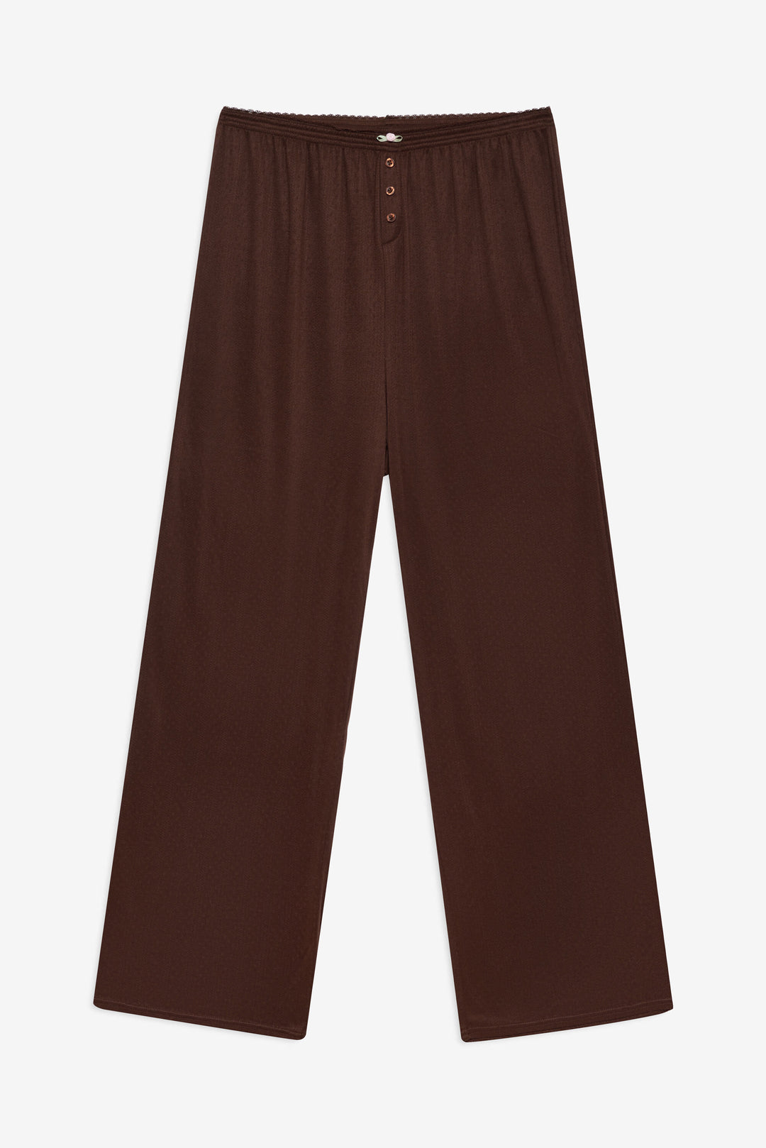 For Love and Lemons Elliana Wide Leg Pant - Chocolate