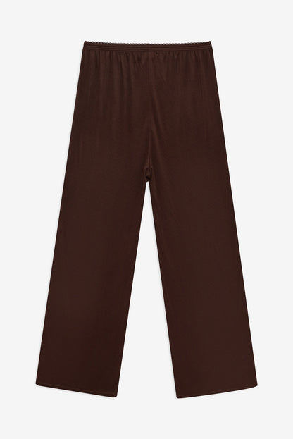 For Love and Lemons Elliana Wide Leg Pant - Chocolate