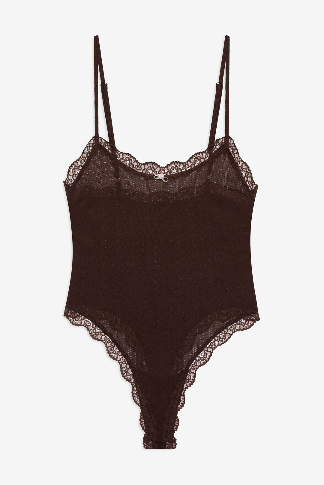 For Love and Lemons Elliana Bodysuit - Chocolate
