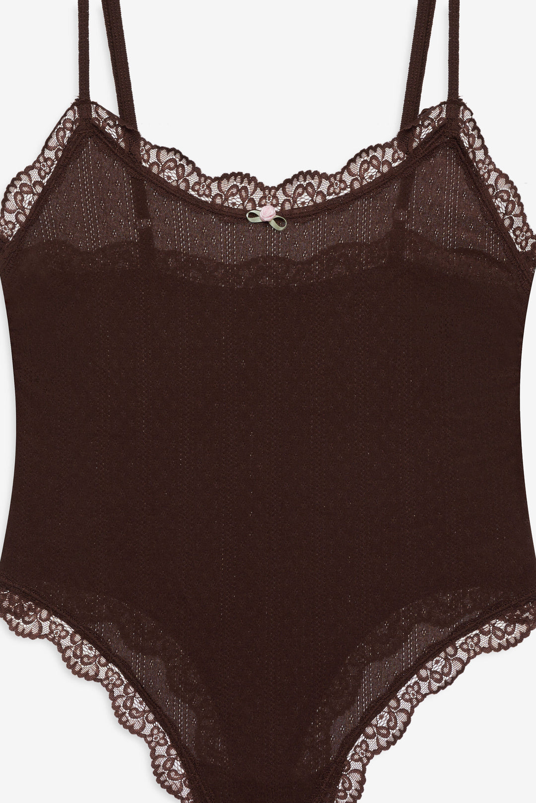 For Love and Lemons Elliana Bodysuit - Chocolate