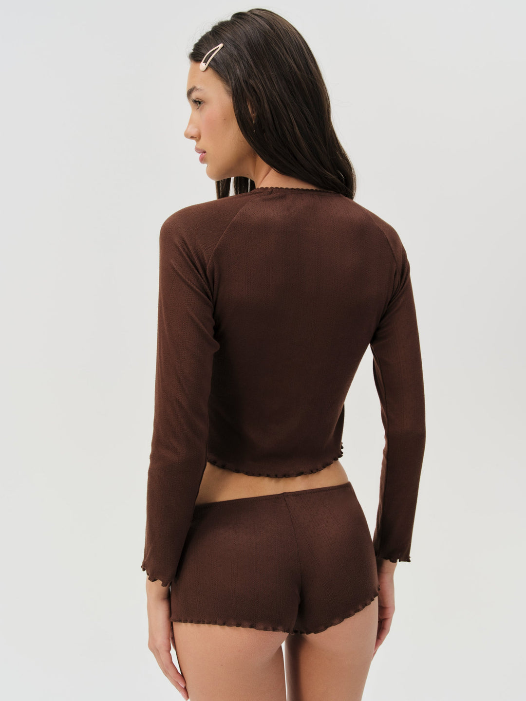 For Love and Lemons Elliana Sleep Short - Chocolate