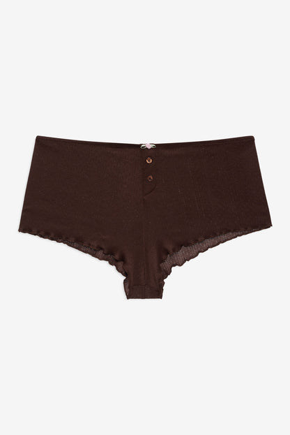 For Love and Lemons Elliana Sleep Short - Chocolate