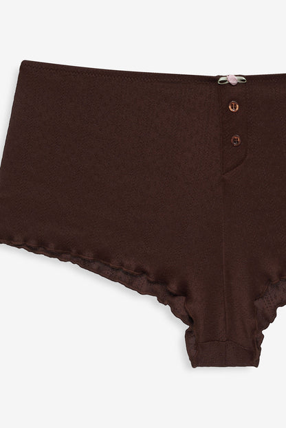 For Love and Lemons Elliana Sleep Short - Chocolate