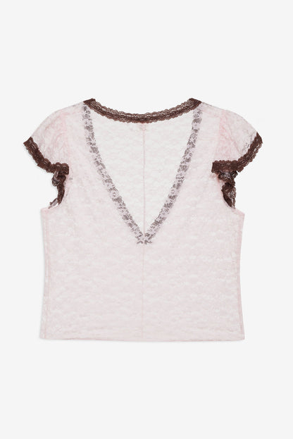 For Love and Lemons Pamela Sleep Top - LT Pink