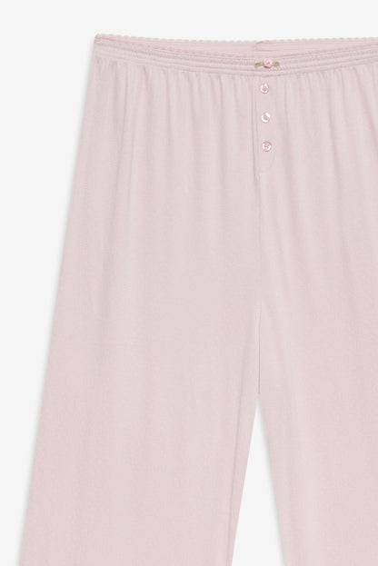 For Love and Lemons Elliana Wide Leg Pant - Dusty Pink