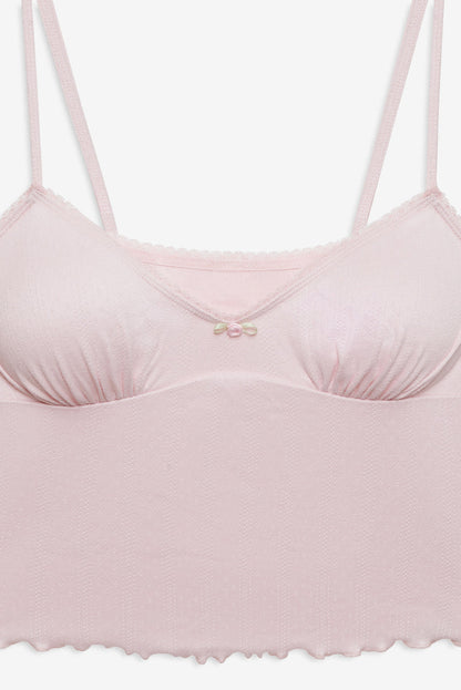 For Love and Lemons Elliana Sleep Top - Dusty Pink