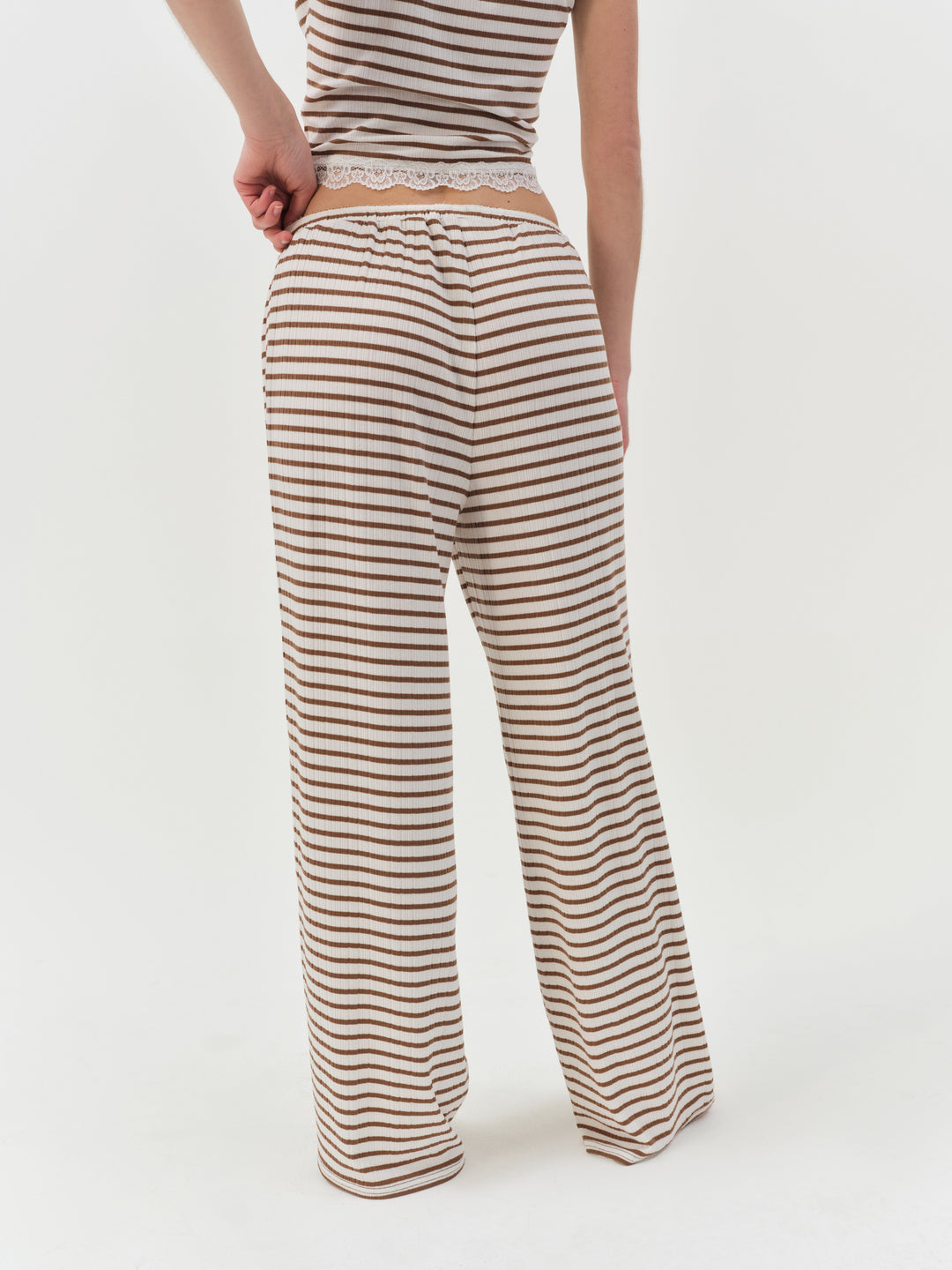 For Love and Lemons Bella Wide Leg Pant - Brown